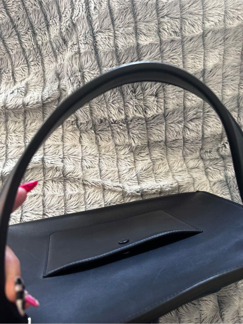 Authentic Celine Edge Bag - Blue/Black Leather - Picture 9 of 13